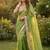 Parrot Green Color Sequence Butti Work Satin Saree