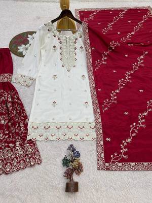 white pakistani ready-to-wear sharara set 3