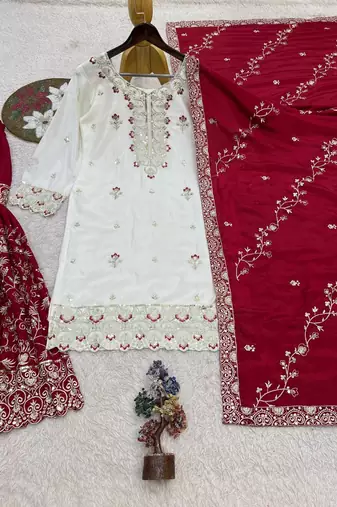 white pakistani ready-to-wear sharara set