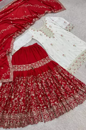 white designer festival wear salwar kameez