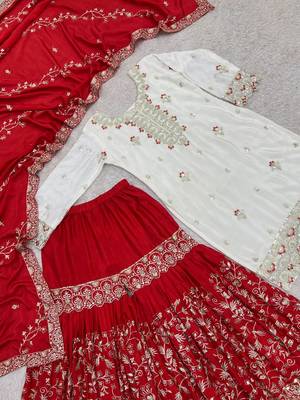 white designer festival wear salwar kameez 5