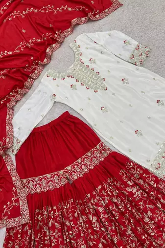 white designer festival wear salwar kameez