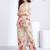 Cream pink floral printed rayon 2-pieces co-ord sets for women