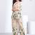 Cream green floral printed rayon 2-pieces co-ord sets for women