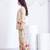 Cream pink floral printed rayon 2-pieces co-ord sets for women