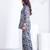 Blue floral printed rayon 2-pieces co-ord sets for women