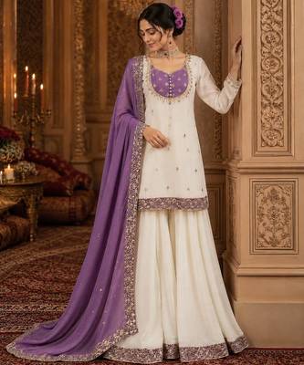 white designer palazzo set 1