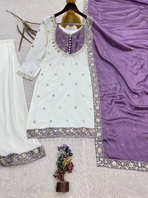 white designer palazzo set 3