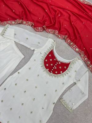 white designer kurti palazzo set 5