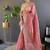 pink color sequence butti work satin saree