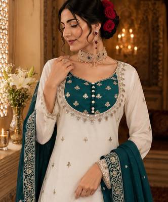 white trending palazzo set 2