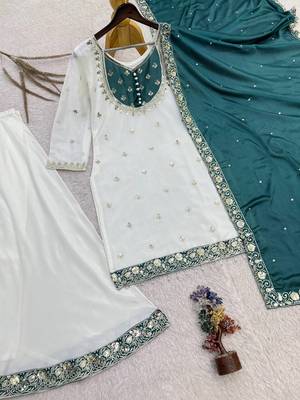 white trending palazzo set 4