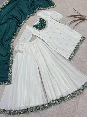 white trending palazzo set 5