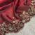 maroon color embroidered satin saree