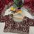maroon color embroidered satin saree