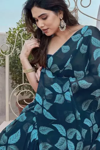maroon color embroidered satin saree