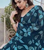 maroon color embroidered satin saree