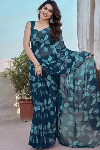 maroon color embroidered satin saree
