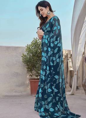 maroon color embroidered satin saree 3