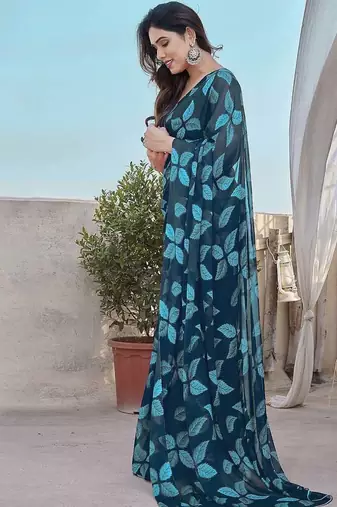 maroon color embroidered satin saree