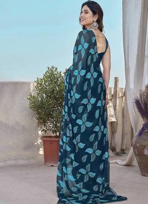 maroon color embroidered satin saree 4
