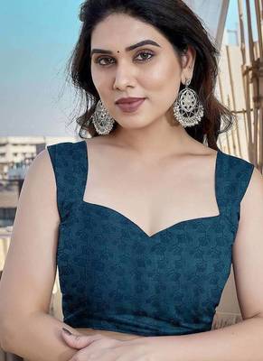 maroon color embroidered satin saree 5