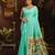 Sky blue linen sequin with jacquard pallu pom pom casual wear saree