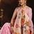 Baby pink linen sequin with jacquard pallu pom pom casual wear saree