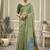 olive jamdani cotton blend texture pallu jhallar casual wear saree