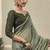 gray jamdani cotton blend texture pallu jhallar casual wear saree