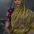 olive organza sequinece work party wear saree