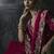 maroon organza sequinece work party wear saree
