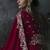 maroon organza sequinece work party wear saree