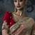 beige organza sequinece work party wear saree