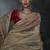beige organza sequinece work party wear saree