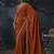 orange organza sequinece work party wear saree