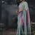 multicolour organza sequinece work party wear saree