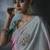 multicolour organza sequinece work party wear saree