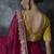 rani pink organza sequinece work party wear saree