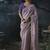 lilac organza sequinece work party wear saree
