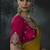 mustard organza sequinece work party wear saree