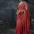 peach orange organza sequinece work party wear saree