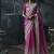 onion pink organza sequinece work party wear saree