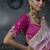 onion pink organza sequinece work party wear saree