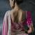 onion pink organza sequinece work party wear saree