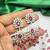 Indian Bridal Necklace Earrings Set, RED Ruby CZ, Silver Tone Floral Jewelry