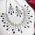 Royal Blue Crystal Bridal Necklace Earrings Set, Silver-Tone Statement Jewelry