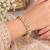 Gold Tone Kundan Polki Bracelet, Bridal CZ Bangle, Indian Wedding Jewelry