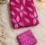 Pink smooth chiffon saree with blouse