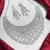 Indian Bridal Necklace Earrings Set, Crystal Statement Choker, Floral Motif Jewelry